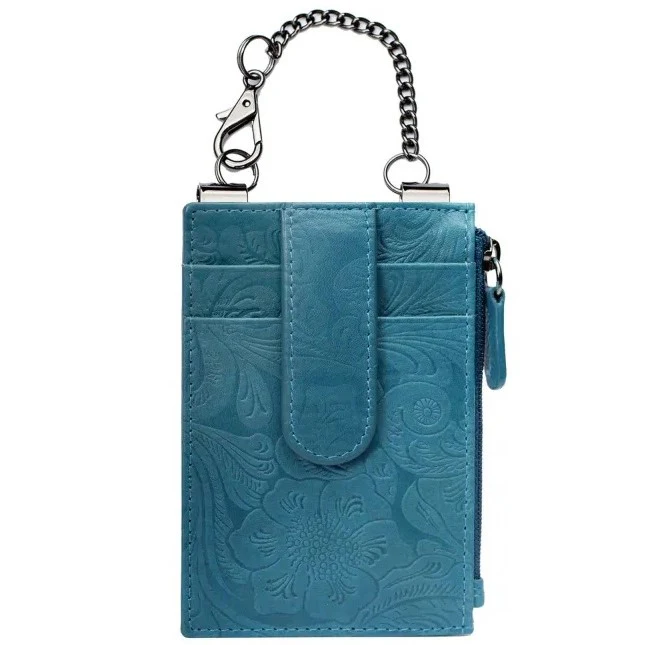 Sidekick Embossed Blue Jean Wallet 1060-V2 - Image 2