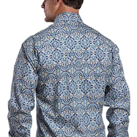 Stetson Blue Paisley Medallion Men's Western Snap 11-001-0425-2009 - Image 2