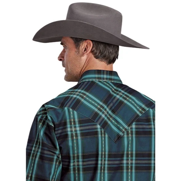 Stetson Classic Plaid Dobby Stitch Men's Button Up 11-001-0478-0736 - Image 2