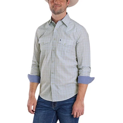 Stetson Checker Ombre Men's Western Snap 11-001-0478-4021