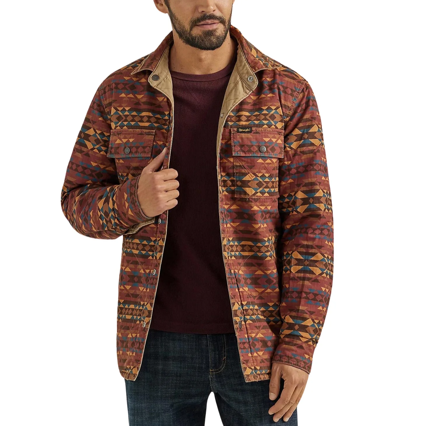 Wrangler Reversible Quilted Men's Shirt Jacket 112353398 - Image 2