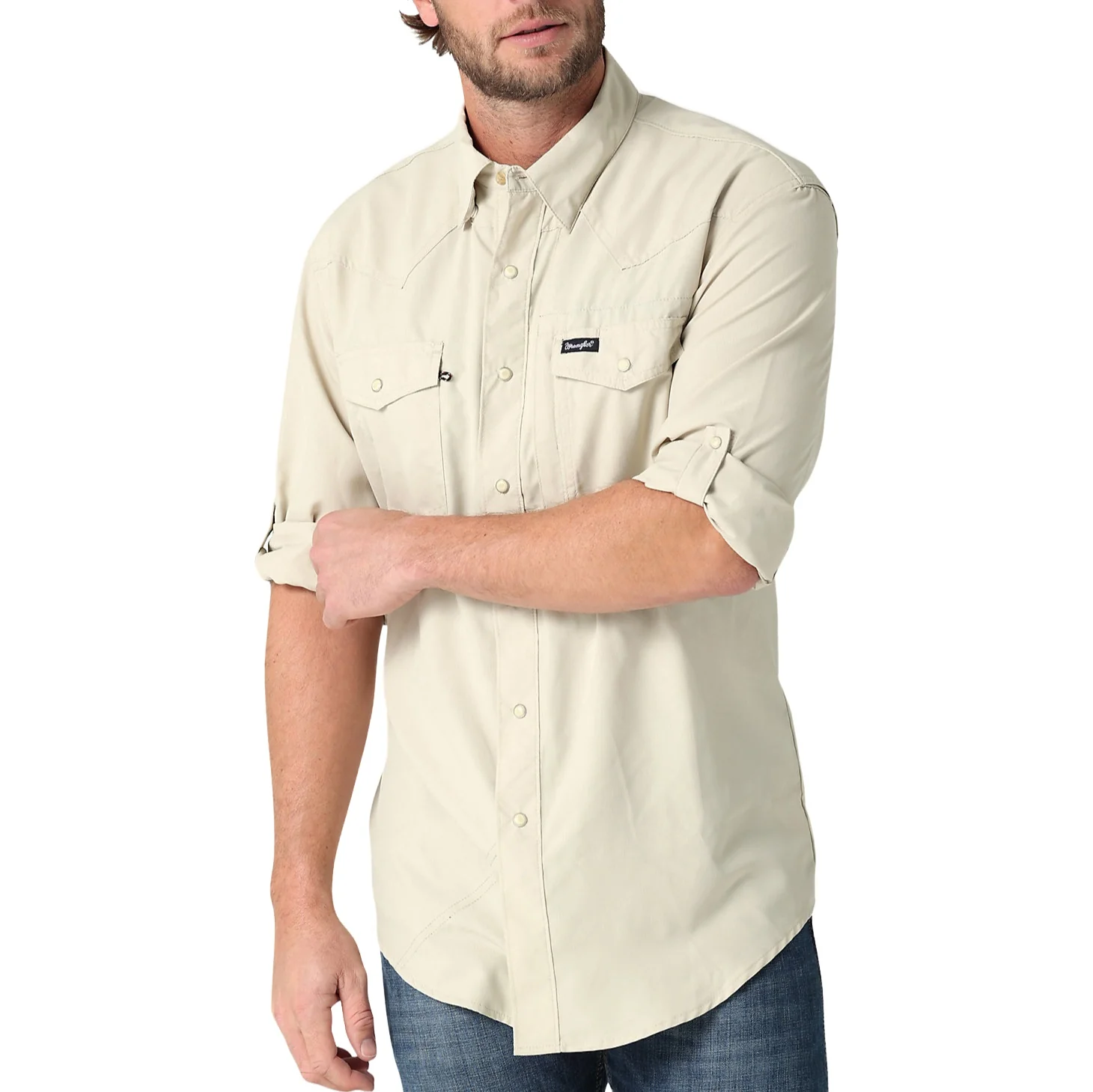 Wrangler Performance Ivory Men's Button Up 2323768