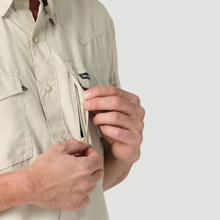 Wrangler Performance Ivory Men's Button Up 2323768 - Image 3
