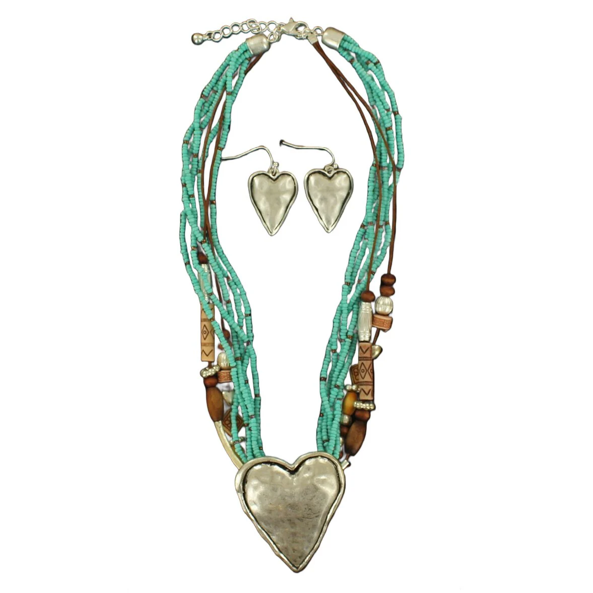 Blazin Roxx Multi Strand Turquoise Heart Set 3052433