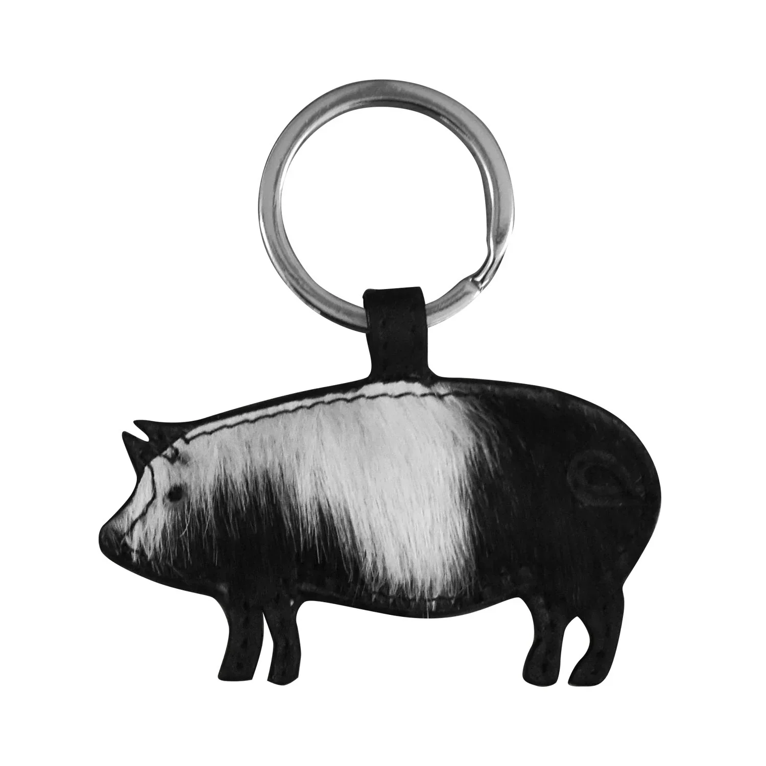 ILI Pig Charm Key Chain Black 6176