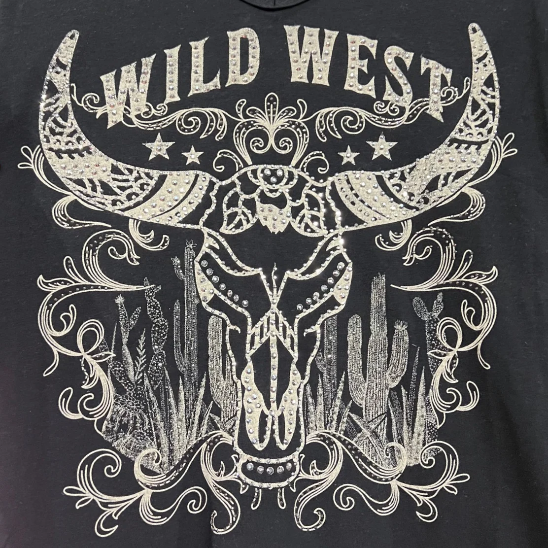 Liberty Wear Wild West Steer Women's Tee 7156 - Image 2