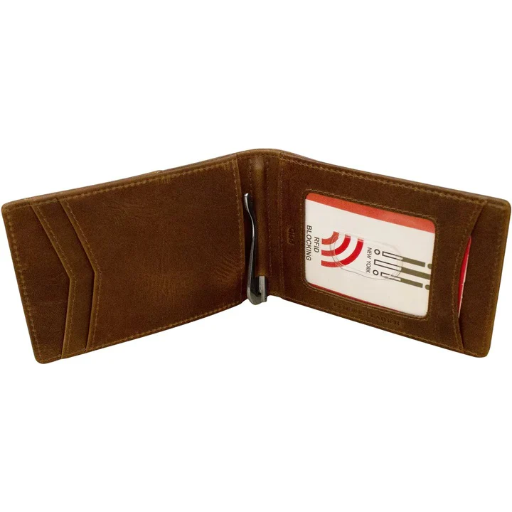 ILI Distressed Brown Bifold Wallet 7219 - Image 3