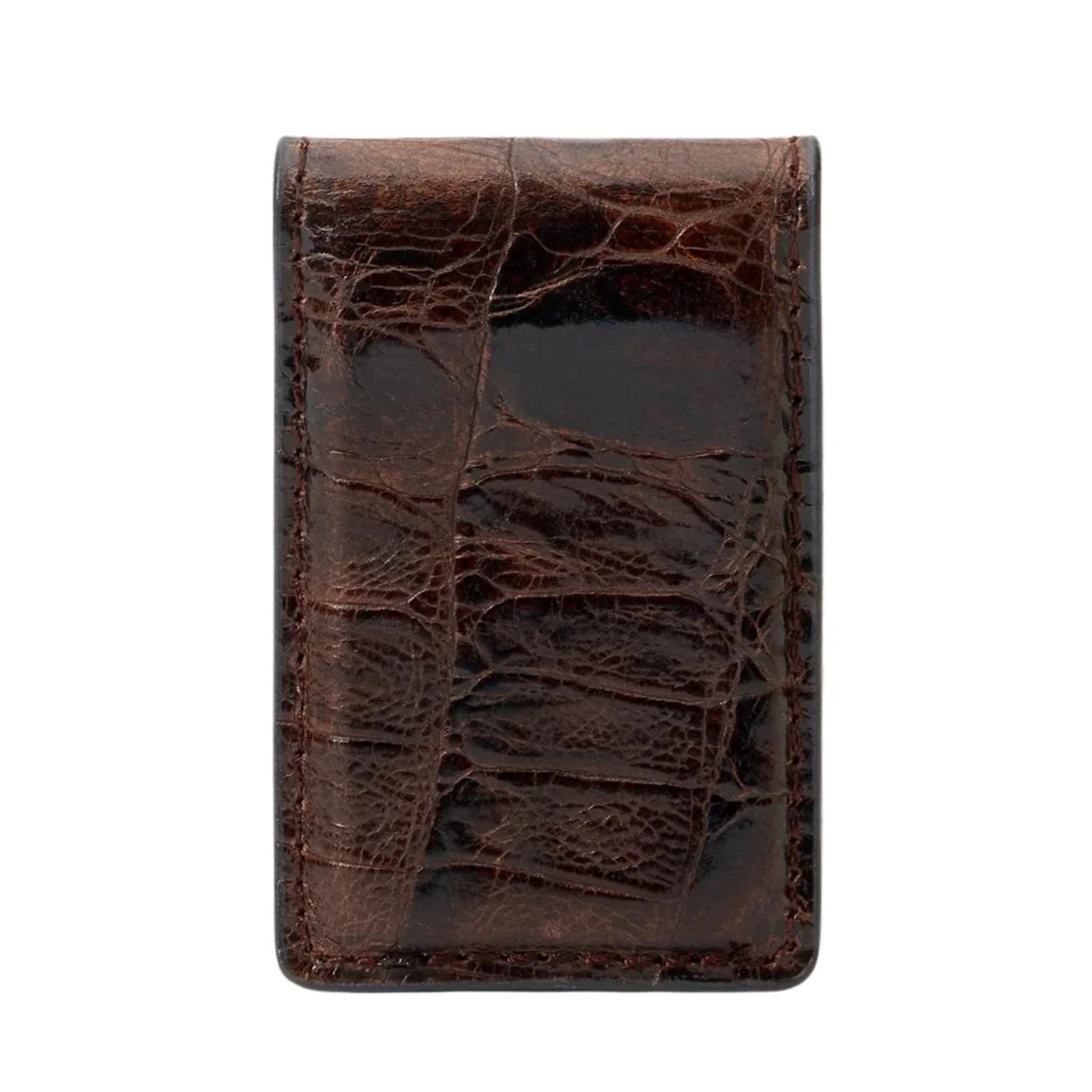 Stetson Croco Embossed Cognac Money Clip 9801004 - Image 2