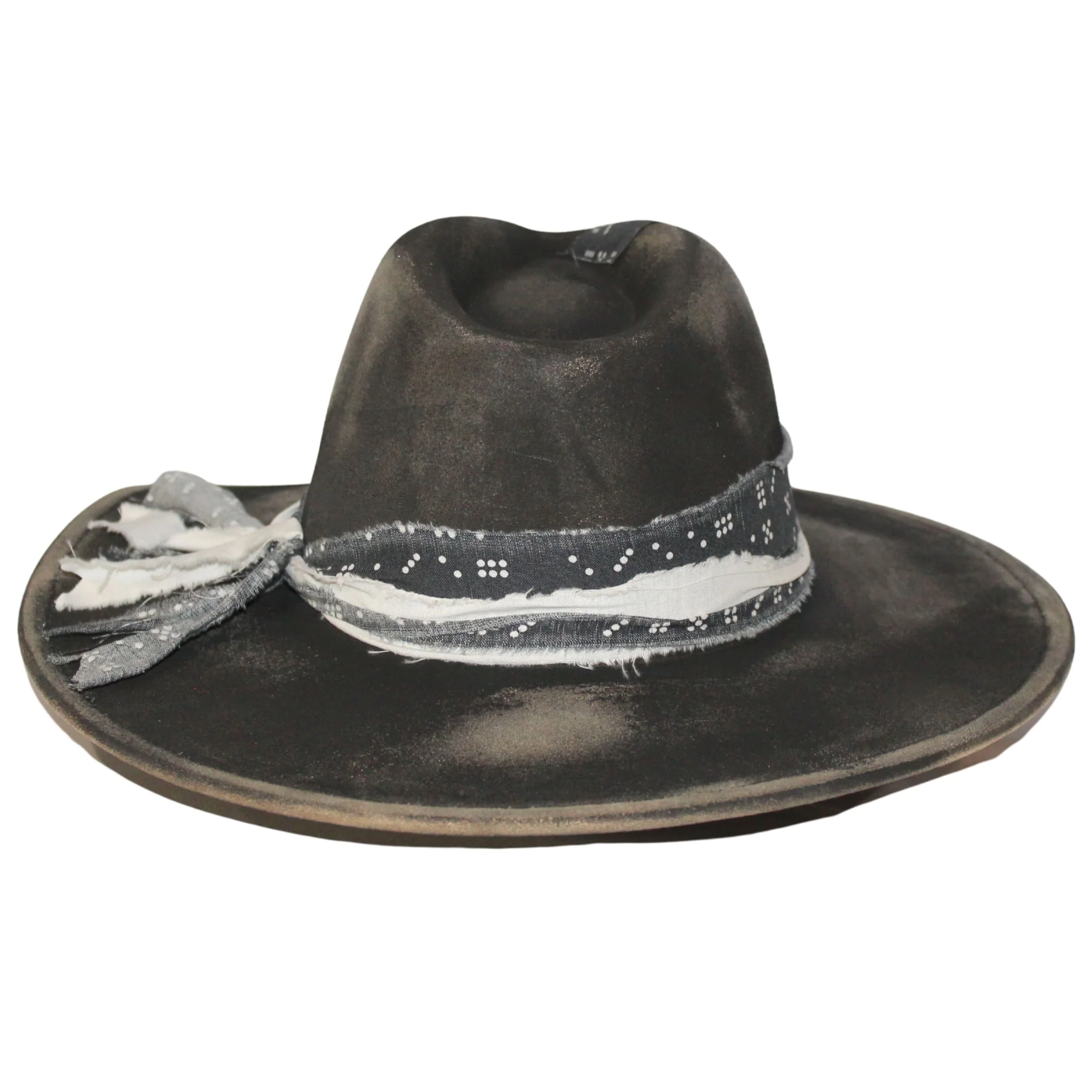 Betsy Simmons Black Fated Wool Flat Brim - Image 4