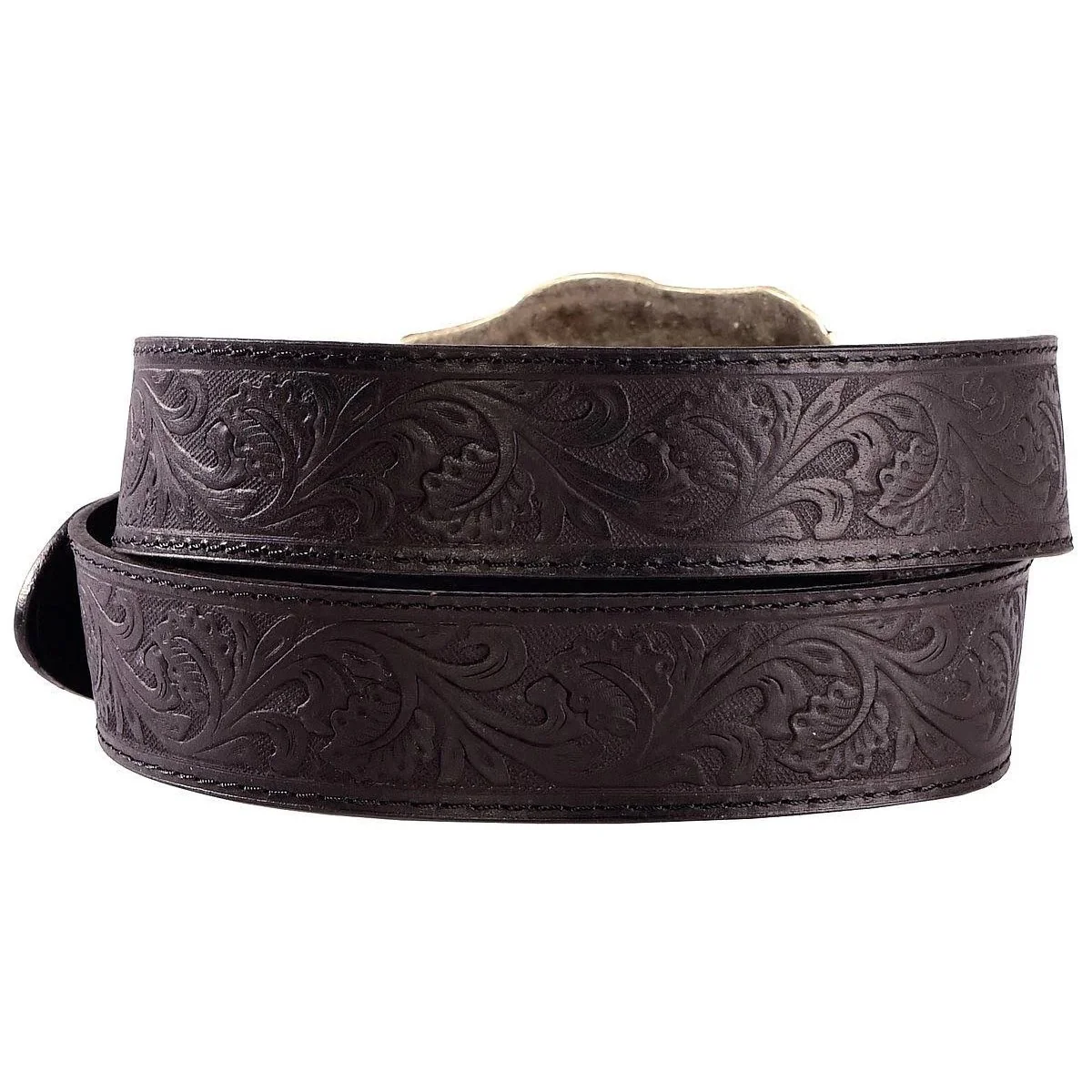 AndWest Longhorn Tooled Black Belt BLT212-01 - Image 2