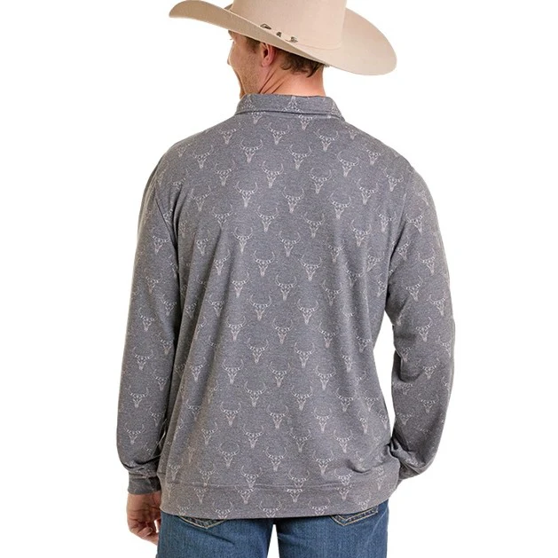 Rock & Roll Longhorn Printed Men's Pullover BM91T07313 - Image 2