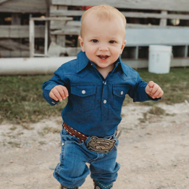 Shea Baby Denim Onesie BOY06 - Image 2