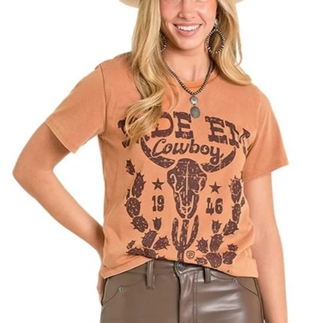 Rock & Roll Ride Em Cowboy Women's Tee BW21T07952