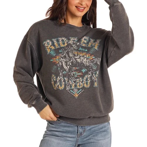 Rock & Roll Ride'Em Cowboy Women's Pullover BW91T05419 - Image 2