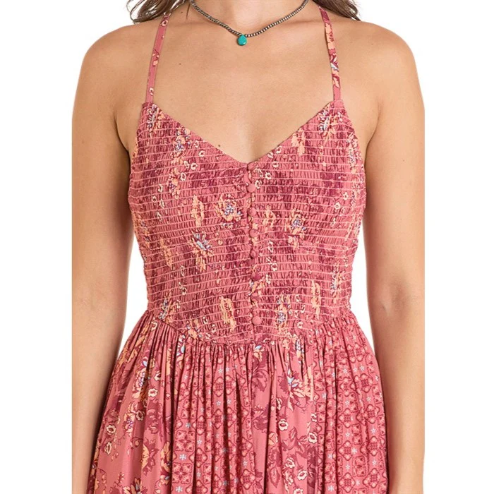 Rock & Roll Mixed Print Maxi Women's Dress BWD0R06266 - Image 3