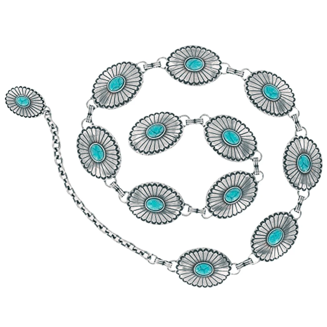Justin Farmington Concho Chain Belt C21221 - Image 4