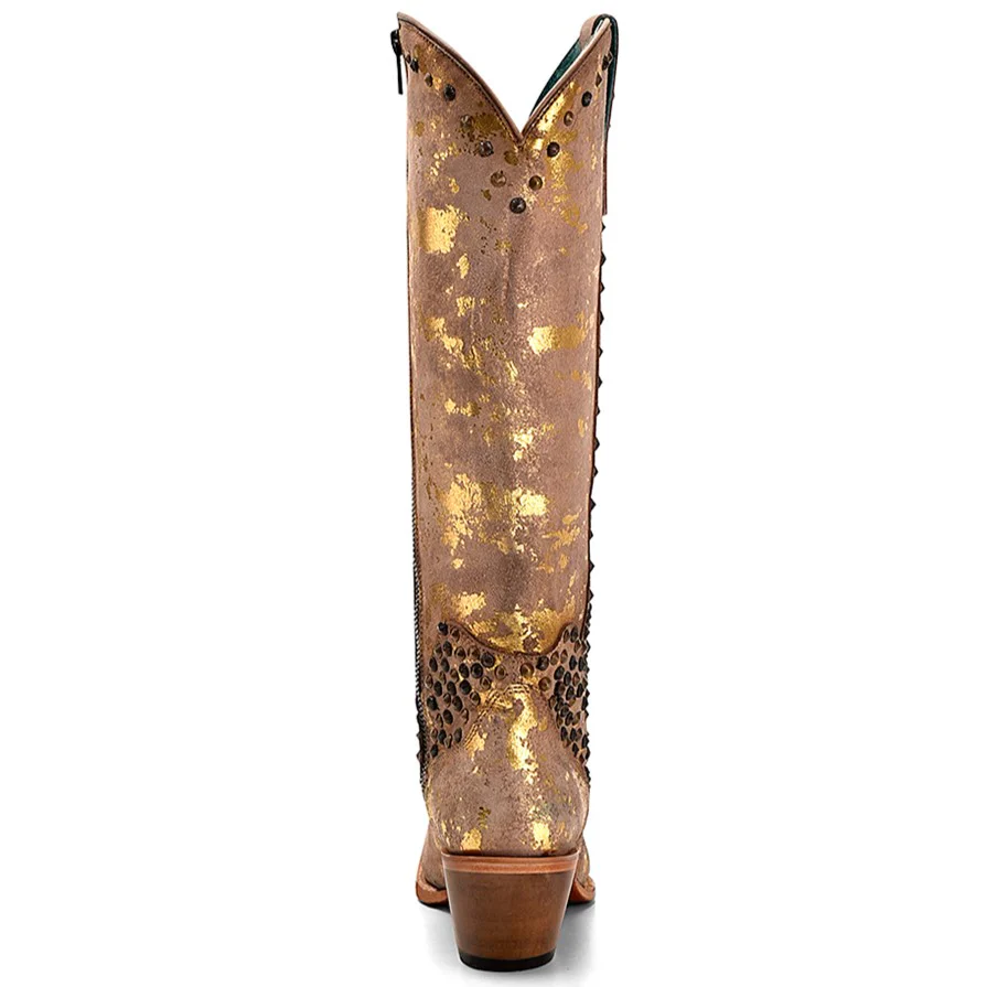 Corral Tall Sand Gold Stud Women's Boot C4135 - Image 4
