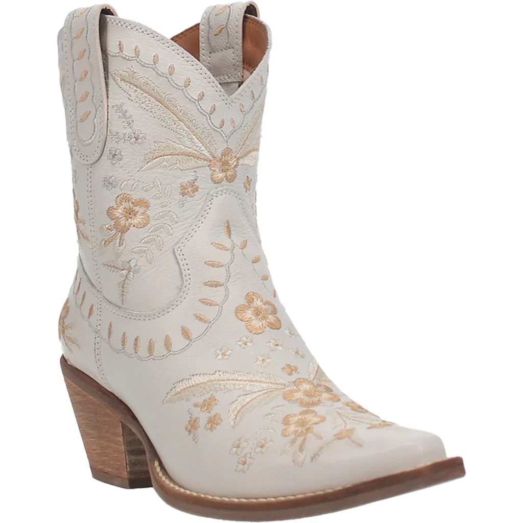 Dingo Primrose White Women's Bootie DI748