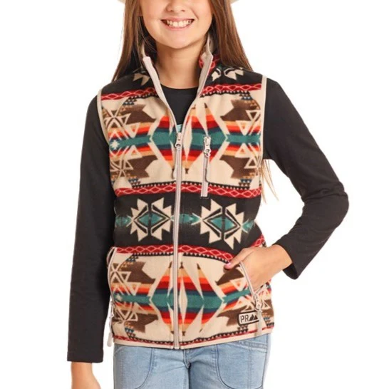 Rock&Roll Aztec Fleece Girl's Vest DK98C04078