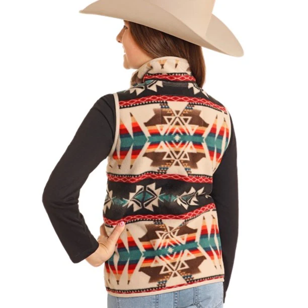 Rock&Roll Aztec Fleece Girl's Vest DK98C04078 - Image 2