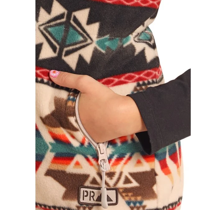 Rock&Roll Aztec Fleece Girl's Vest DK98C04078 - Image 3