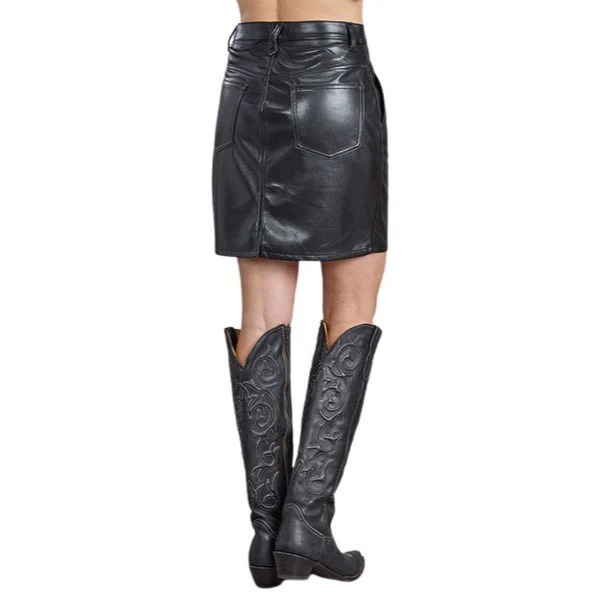 Stetson Black Leather Women's Skirt 11-060-0539-1060 - Image 2