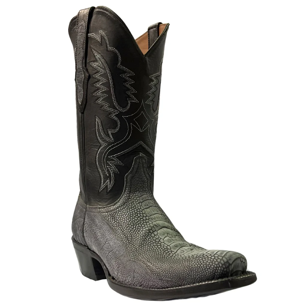 Black Jack Ostrich Leg Matte Black Men's Boot BKM2708