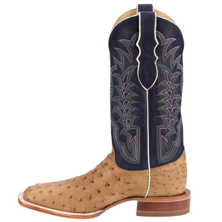 Justin FQ Ostrich Chisolm Antique Saddle Men's Boot JE8170 - Image 3