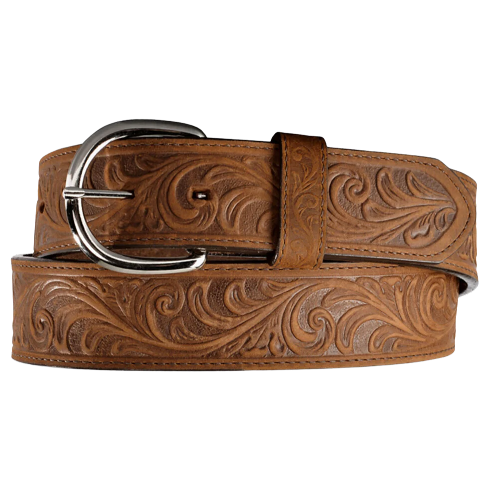 Justin Western Scroll Brown Belt 53909
