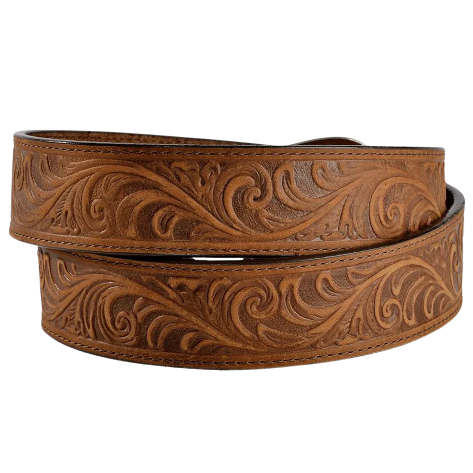 Justin Western Scroll Brown Belt 53909 - Image 2