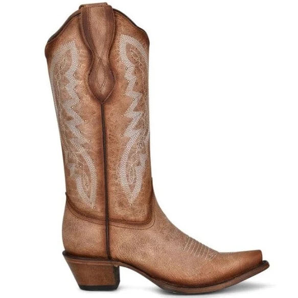 Circle G Tan Studded Women's Boot L2041 - Image 2