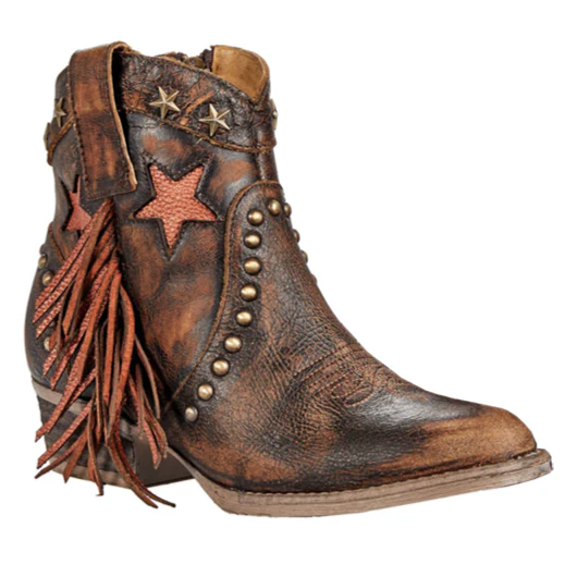Circle G Star Fringe Women's Bootie Q0181
