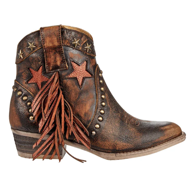 Circle G Star Fringe Women's Bootie Q0181 - Image 2