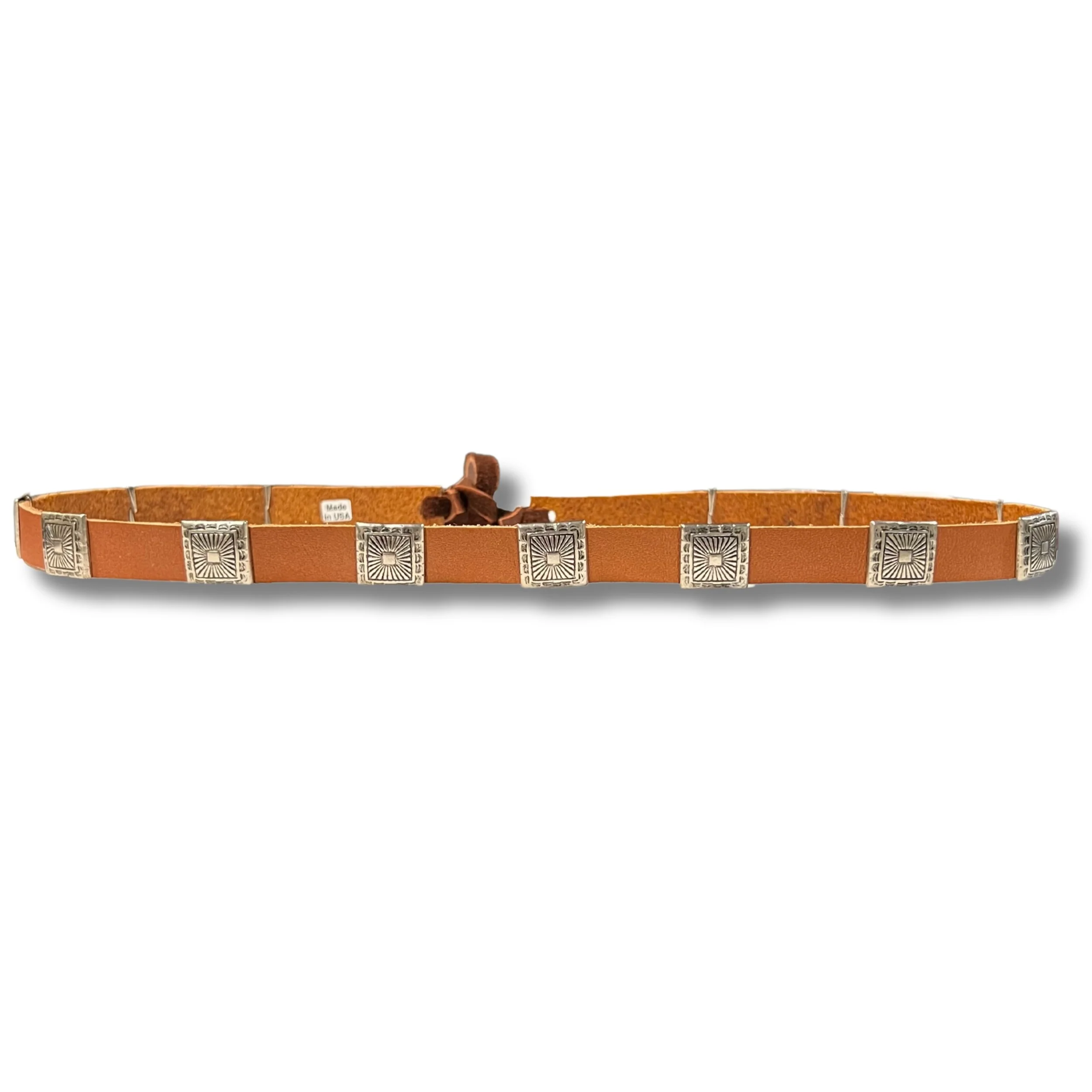 Austin Accent Concho Brown Hatband LC-112
