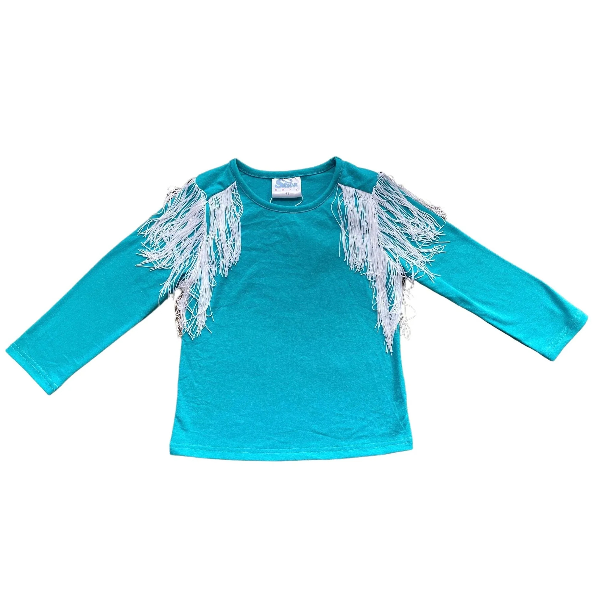 Shea Baby Turquoise Fringe Girl's Shirt LST02