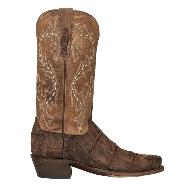 Lucchese Burke Chocolate Alligator Men's Boot M3195 - Image 2