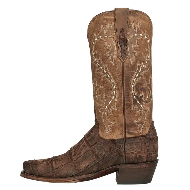 Lucchese Burke Chocolate Alligator Men's Boot M3195 - Image 3