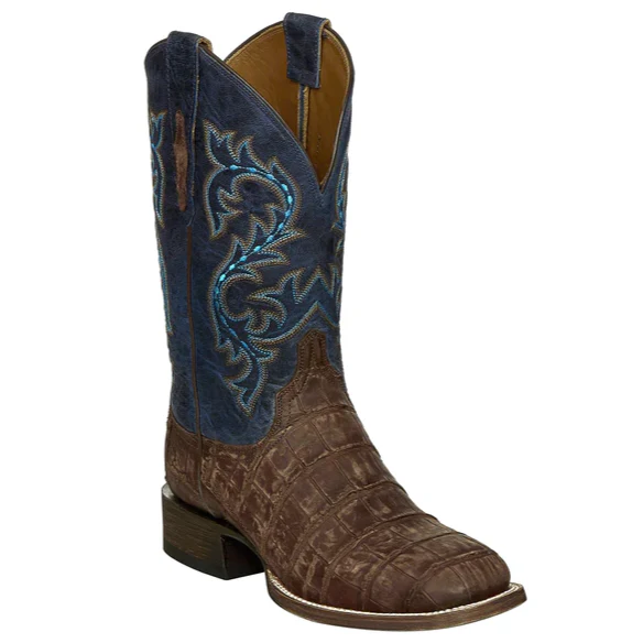 Lucchese Malcolm Brandy & Navy Alligator Men's Boot M4344