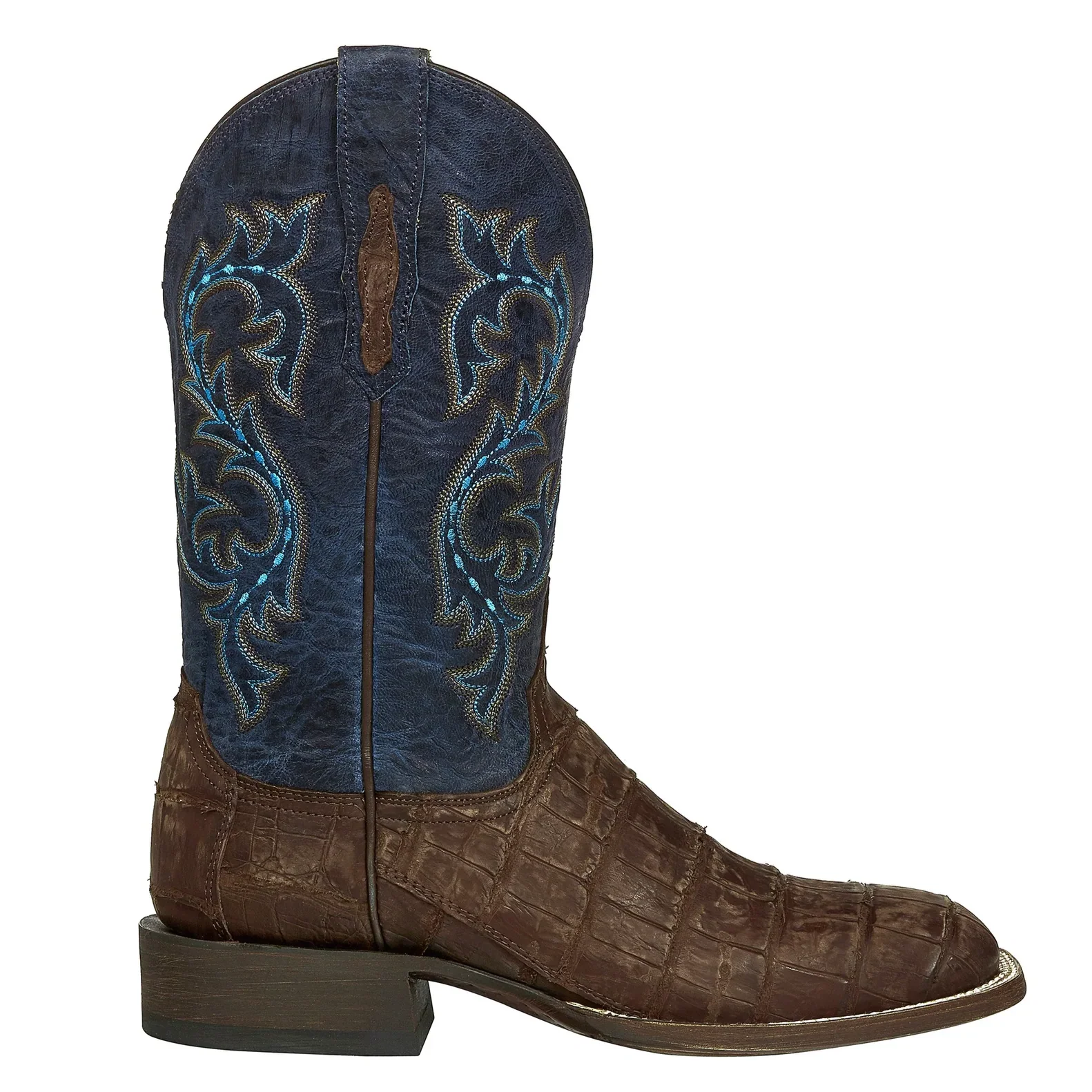 Lucchese Malcolm Brandy & Navy Alligator Men's Boot M4344 - Image 2