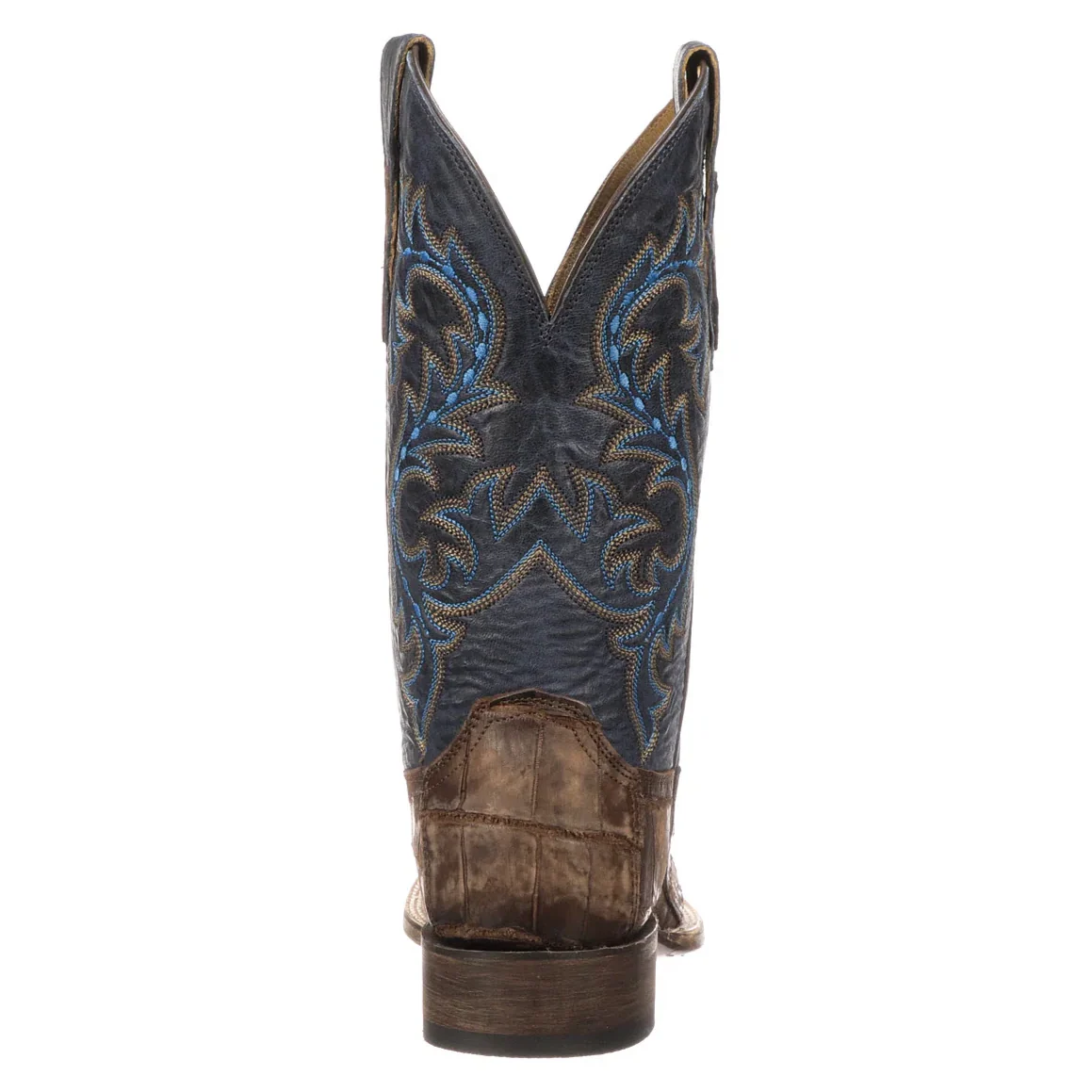 Lucchese Malcolm Brandy & Navy Alligator Men's Boot M4344 - Image 4