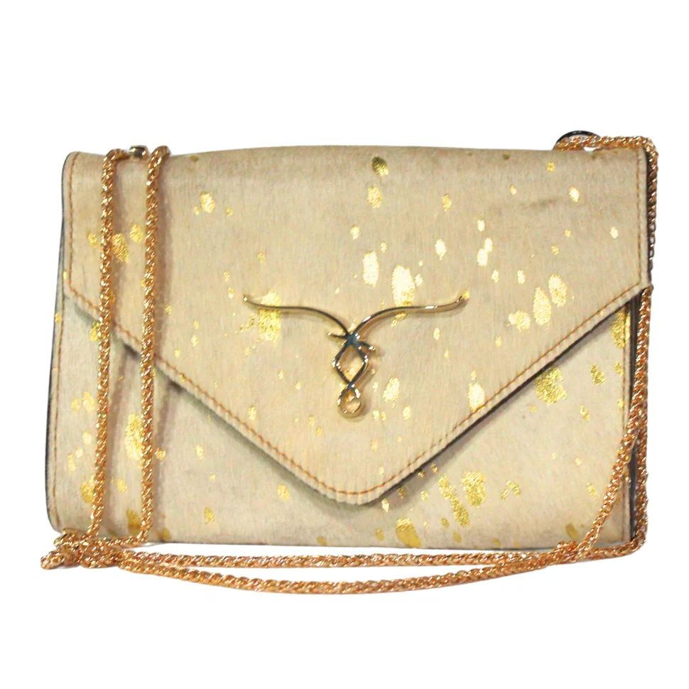 Jaac Arnold Montana Cowhide Cream Crossbody