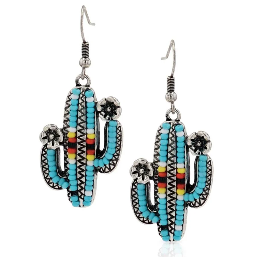 Montana Silversmiths Blossoming Saguaro Beaded Earrings AER5563