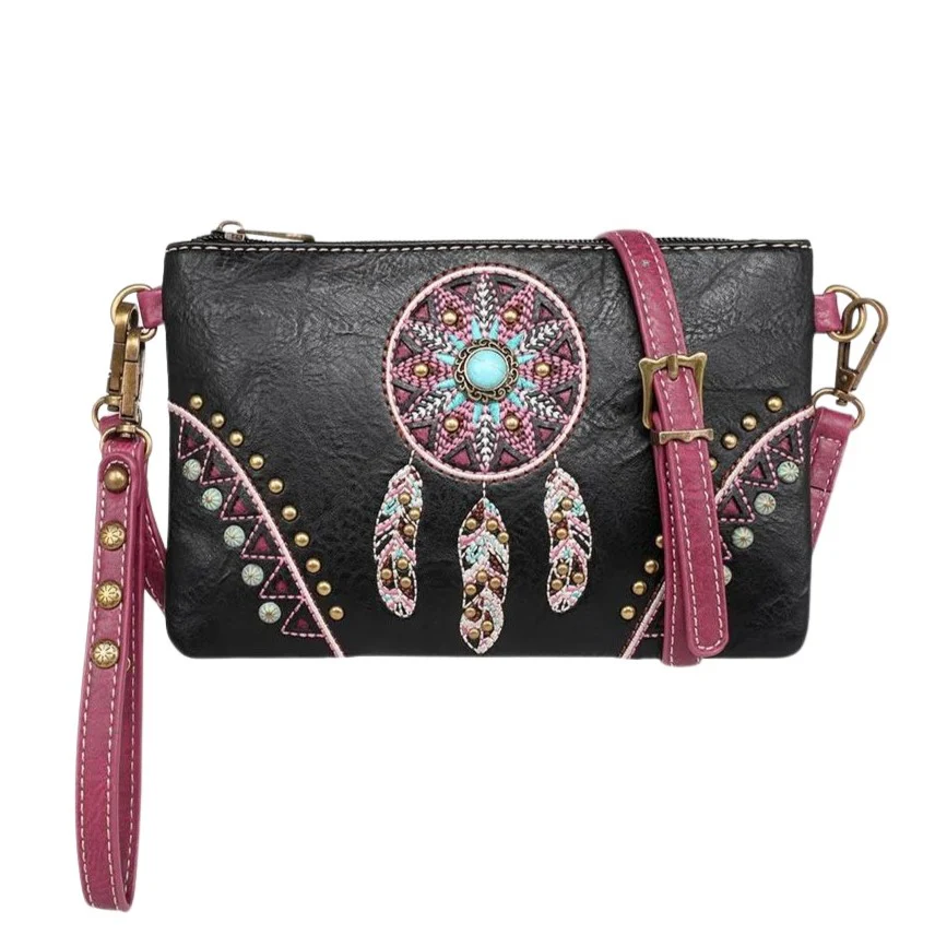 Montana West Dream Catcher Clutch Crossbody MW1206-181BK