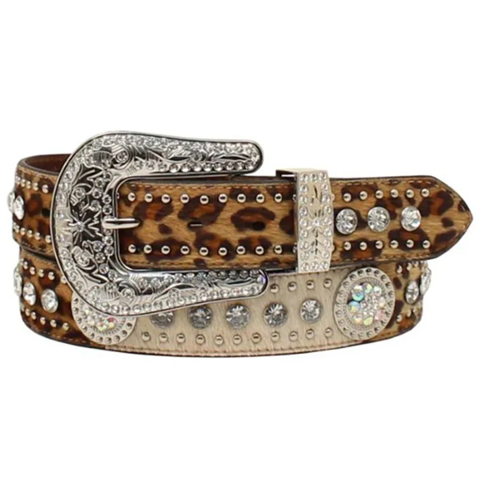 Nocona Leopard Print Calf Hair Belt N320003402