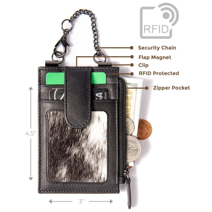 Sidekick Calf Hair Toffee Wallet 1070H-V2 - Image 4