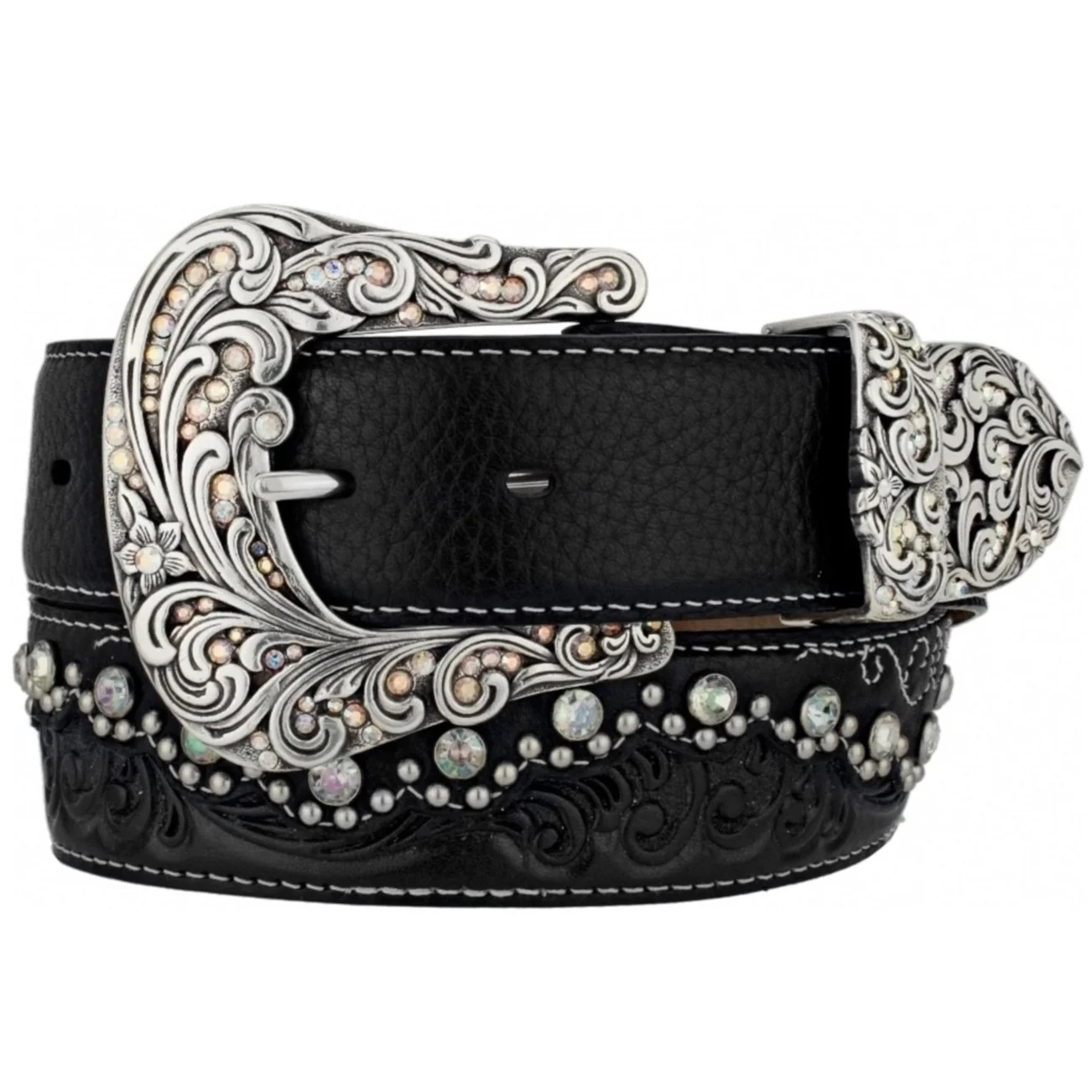 Tony Lama Kaitlyn Crystal Black Belt C50493 - Image 2