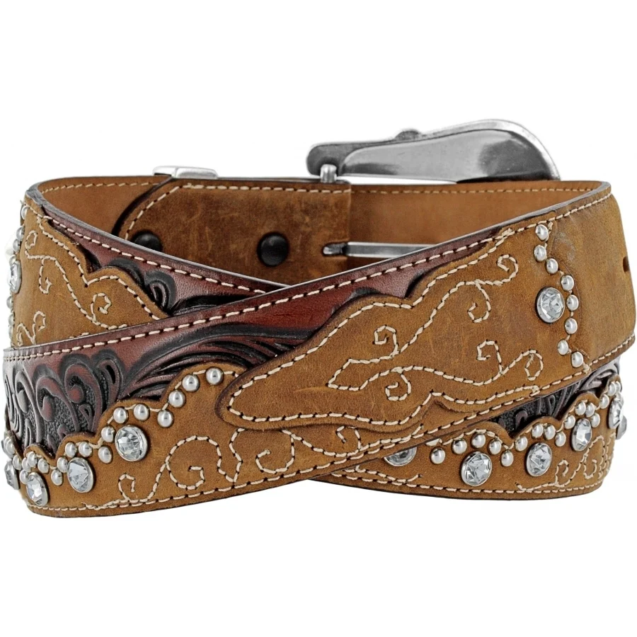 Tony Lama Kaitlyn Crystal Brown Belt C50499 - Image 2
