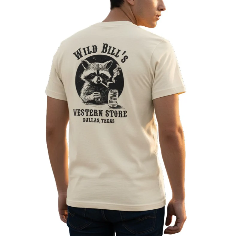 Wild Bills Western Store Raccoon Graphic Tee - Image 4